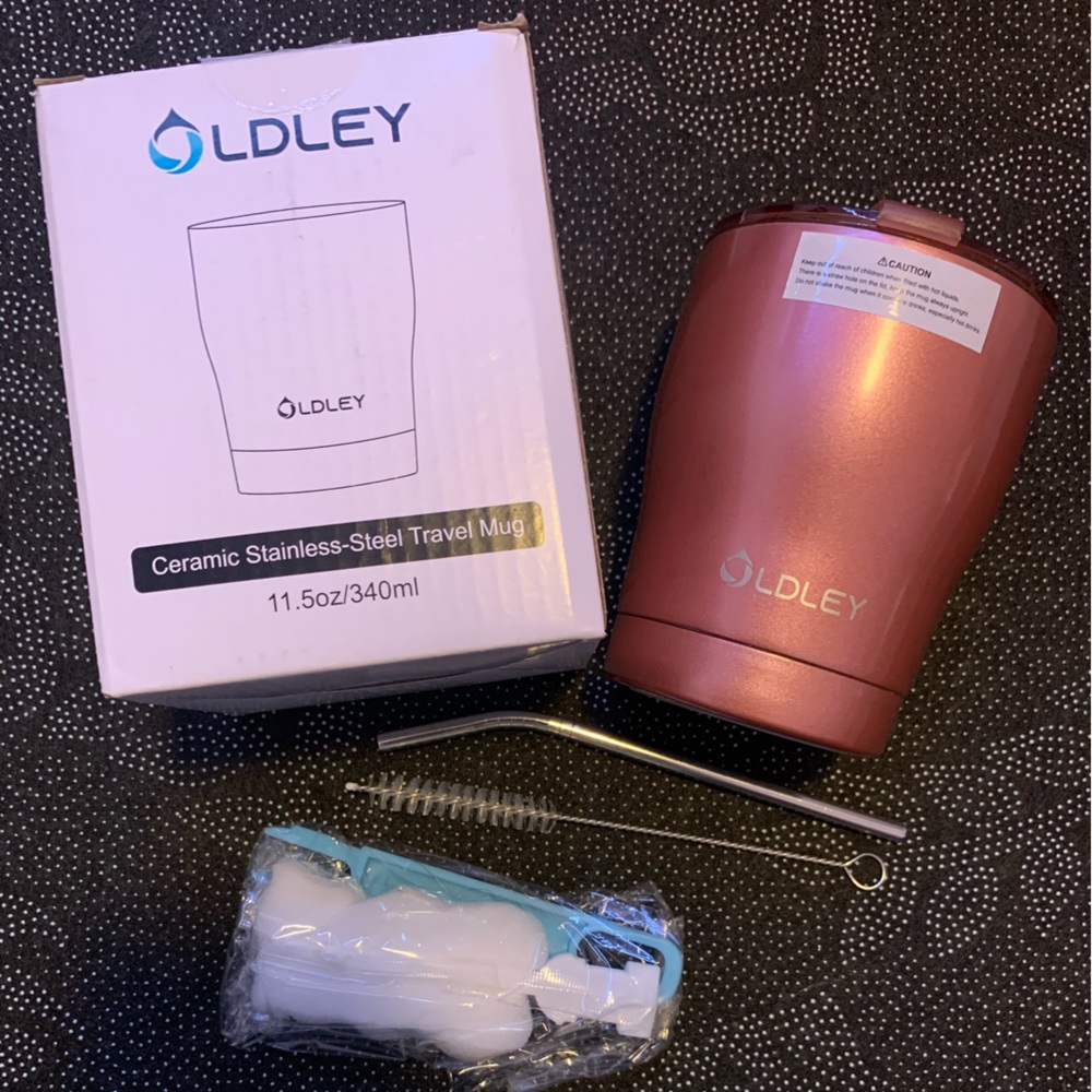 New - Rose Gold 11.5oz Insulated Stainless Steel Coffee Mug with Ceramic Coating
